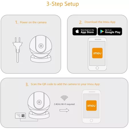 Caméra Surveillance 360° Imou Ranger Pro : Suivi Auto, Vision Nocturne, Alerte Mouvement & Alexa