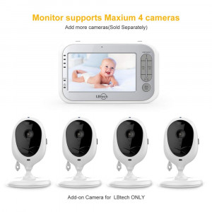 LBtech Video Baby Monitor with Two Cameras, the baby monitor with 4.3'' screen