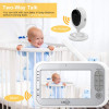 LBtech Video Baby Monitor with Two Cameras, the baby monitor with 4.3'' screen