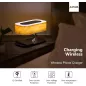Lampe de Chevet Masdio : Haut-Parleur Bluetooth, Charge Sans Fil, Lumière Ambiante Parfaite