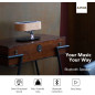 Lampe de Chevet Masdio : Haut-Parleur Bluetooth, Charge Sans Fil, Lumière Ambiante Parfaite
