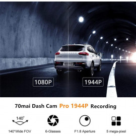 70mai A500S Smart Dash Cam: 2.7K HD, ADAS, GPS Tracking