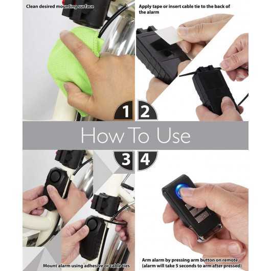 Fosmon Anti-Theft Bike Alarm: Secure Your Ride with 113dB Siren