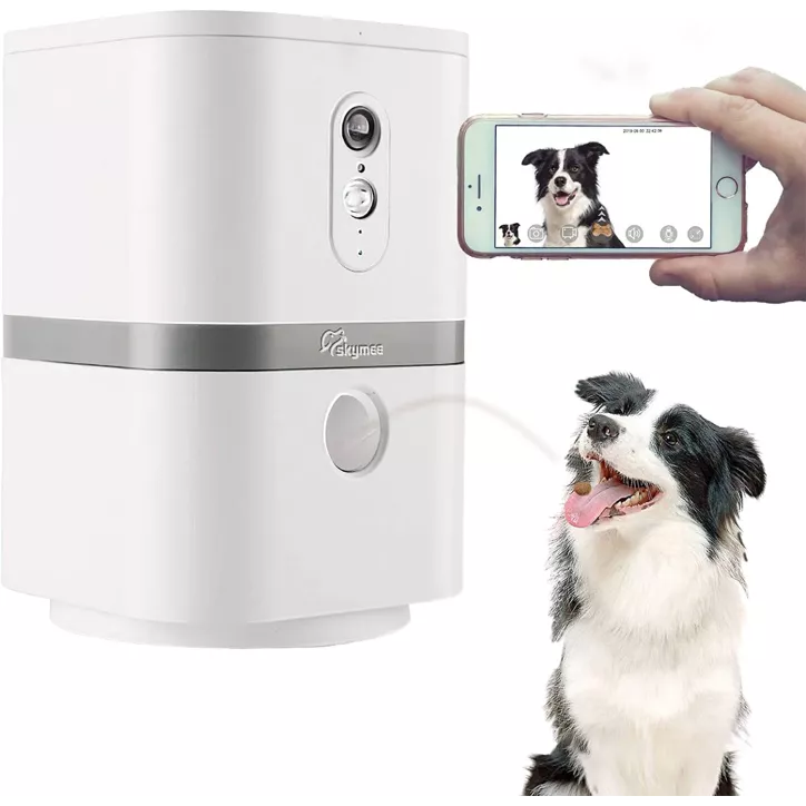 SKYMEE Petalk AI II: Caméra Connectée avec Distributeur de Friandises - Restez Connecté à Votre Chien!