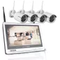 Système de Surveillance Sans Fil EVERSECU 2K 3MP avec Écran 12 – Sécurité Maximale, Installation Facile!