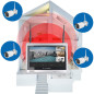 Système de Surveillance Sans Fil EVERSECU 2K 3MP avec Écran 12 – Sécurité Maximale, Installation Facile!