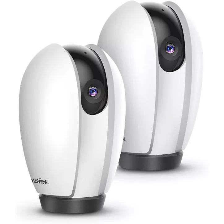 LaView Caméra WiFi 1080P HD (Pack de 2) : Sécurité Intérieure Totale + Audio Bidirectionnel & SD 32GB Gratuites!