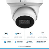 Amcrest 4K UltraHD : Caméra de Surveillance Extérieure avec Vision Nocturne et Audio