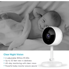 Caméra de Surveillance Intérieure Crzwok : Gardez un Œil sur Votre Maison et Vos Proches, Jour et Nuit !