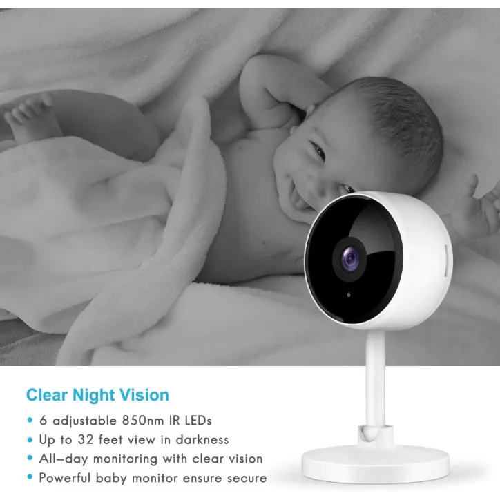 Caméra de Surveillance Intérieure Crzwok : Gardez un Œil sur Votre Maison et Vos Proches, Jour et Nuit !