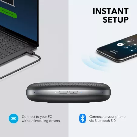 Anker PowerConf: Son Impeccable, Conférences Claires, Batterie Longue Durée! Idéal Télétravail