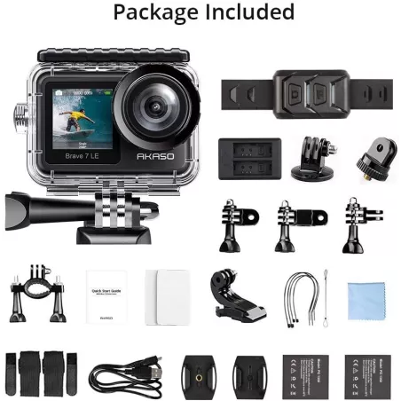 AKASO Brave 7 LE : Caméra dAction 4K Étanche avec Double Écran - Capturez Chaque Aventure !