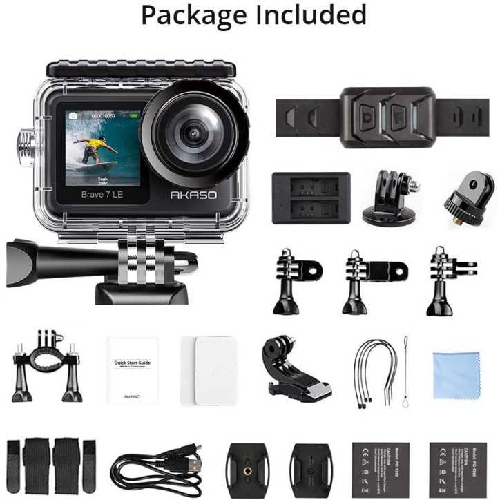AKASO Brave 7 LE : Caméra dAction 4K Étanche avec Double Écran - Capturez Chaque Aventure !