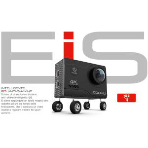 Cooau 4K, the action camera with external microphone