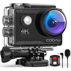 Cooau 4K, la caméra d'action avec micro externe