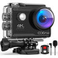 COOAU Caméra dAction 4K: Capturez lAventure avec Stabilisation & Kit Sous-Marin!
