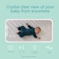 Pampers Lumi: Moniteur Bébé HD avec Vision Nocturne et Audio Bidirectionnel - Surveillance Facile!