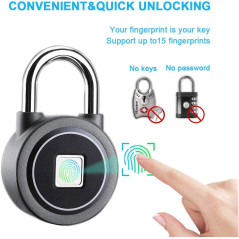 Cadenas Intelligent MEGAFEIS: Sécurité Biométrique Bluetooth - Votre tranquillité desprit à portée de main!