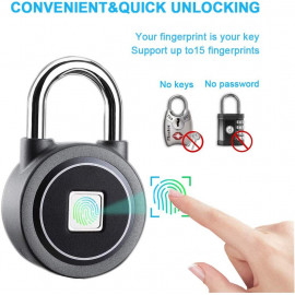 MEGAFEIS Fingerprint Bluetooth Padlock - Secure & Waterproof
