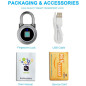 MEGAFEIS Fingerprint Bluetooth Padlock: Keyless Security for Home & Outdoors