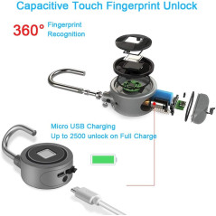 Fingerprint Padlock, le cadenas à empreinte digitale