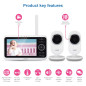 VTech VM350-2 Baby Monitor: Dual Camera, 5 Screen, Night Vision - Peace of Mind Guaranteed! VTech VM350-2 Baby Monitor: Dual Camera, 5 Screen, Night Vision - Peace of Mind Guaranteed!