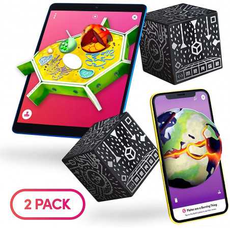 Merge Cube 2 Pack, learn with 3D digital objects