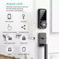 Hornbill Serrure de Porte Connectée: Sécurité Bluetooth, Clavier Tactile & Contrôle Vocal Alexa