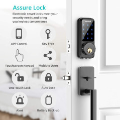 Hornbill Serrure de Porte Connectée: Sécurité Bluetooth, Clavier Tactile & Contrôle Vocal Alexa