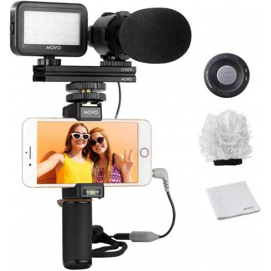 Kit Vlog Smartphone Movo : Micro Stéréo & Télécommande pour Contenu de Qualité
