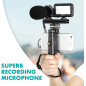 Movo V7 Vlogging Kit: Stereo Mic, LED Light & Wireless Remote for Pro Smartphone Videos