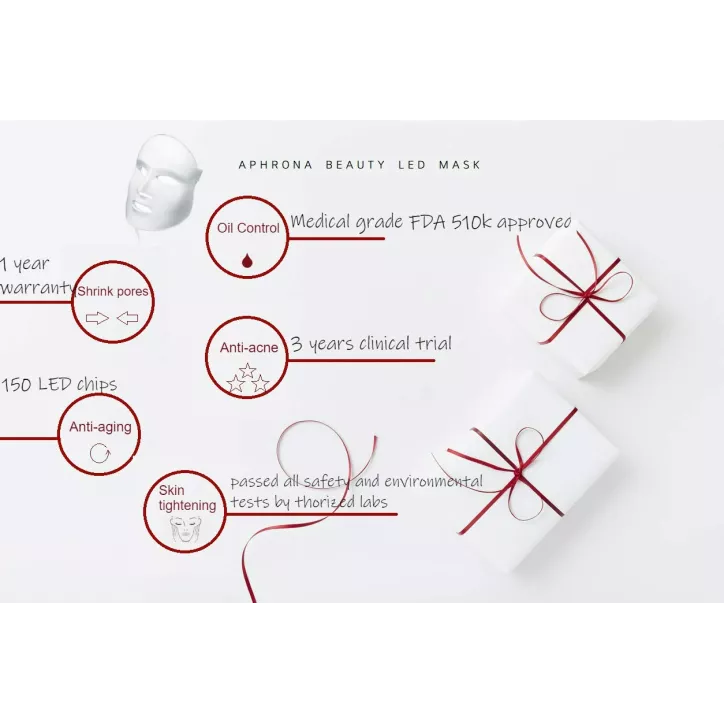 Masque LED Aphrona®: Révélez une Peau Éclatante avec la Luminothérapie