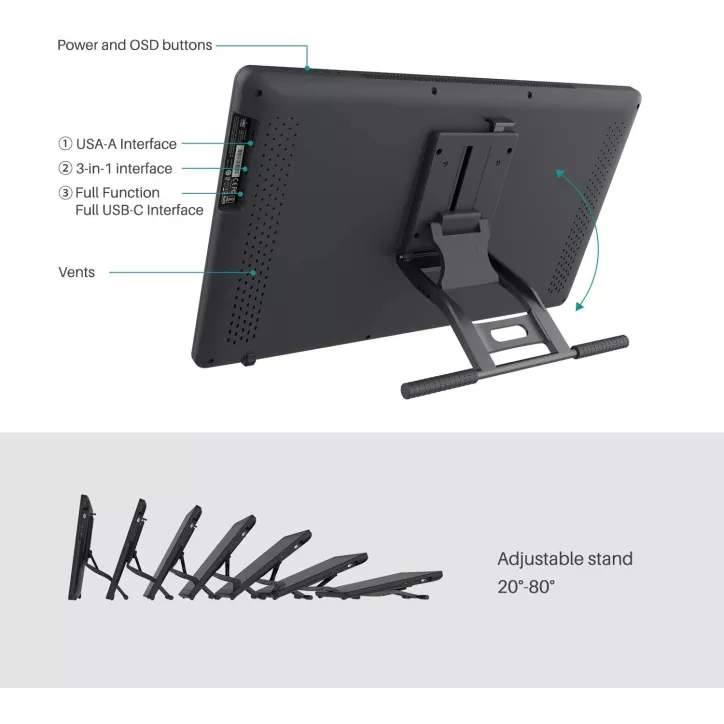 Huion Kamvas 13 : Tablette Graphique Pro - Écran Full HD, Ultra-Fine & Portable!
