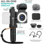 Kit Vidéo Smartphone Movo SmartCine: Micro, Lumière LED & Objectifs - Créez des Vlogs Pro!
