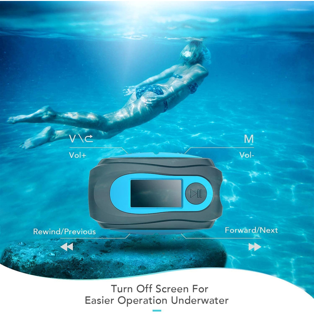 AGPTEK Waterproof MP3 Player Music for Every Swim