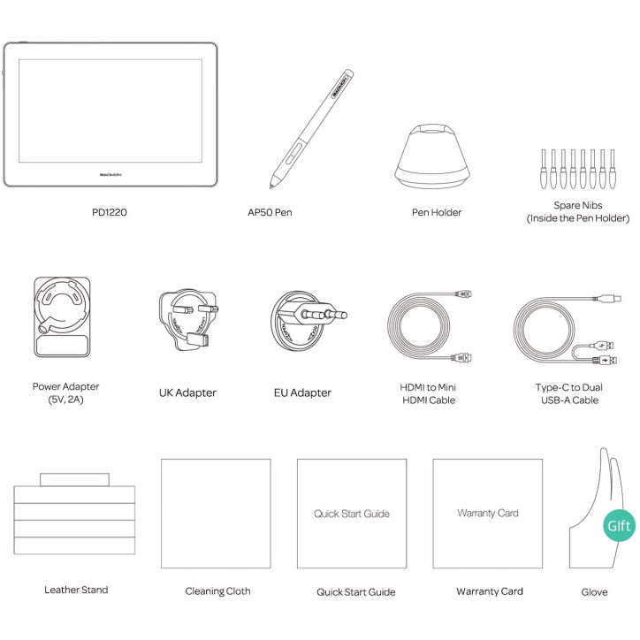 GAOMON PD2200: 21.5 HD Drawing Tablet with Battery-Free Pen - Unleash Your Art!