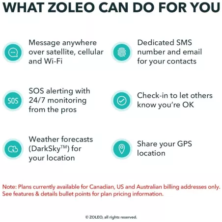 ZOLEO: Communicateur Satellite Global - Restez Connecté, NImporte Où! SOS, Météo, Messages