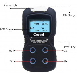 Portable 4 Gas Detector: Ultimate Safety Tool for Professionals