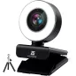 Vitade Webcam HD 1080p avec Lumière Annulaire: Streaming Impeccable & Appels Vidéo Pro!