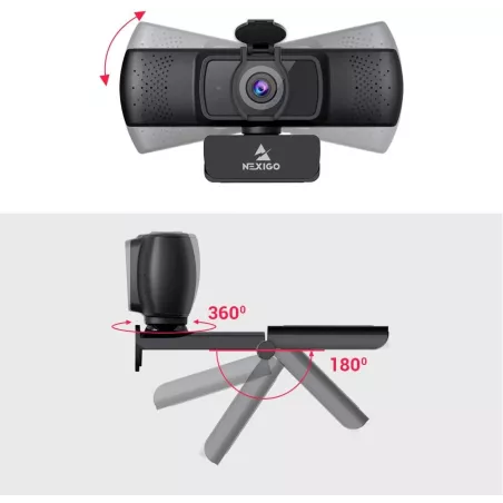 NexiGo N930AF: Webcam HD Autofocus avec Micro Anti-Bruit – Idéale Streaming & Télétravail