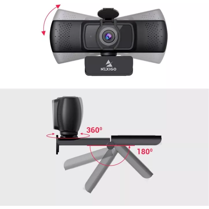 NexiGo N930AF: Webcam HD Autofocus avec Micro Anti-Bruit – Idéale Streaming & Télétravail