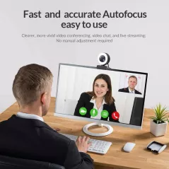Webcam Angetube 1080p avec Ring Light : Lalliée parfaite pour vos streams et visioconférences !