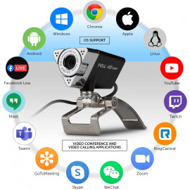 Webcam HD Aluratek : Vidéo Claire pour Appels & Streams