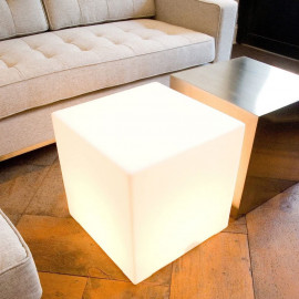 Cube LED de Mr.Go - Étanche, Rechargeable, Lumière Changeante de Couleur