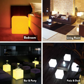 Mr.Go LED Cube - Waterproof, Rechargeable, Color Changing Light