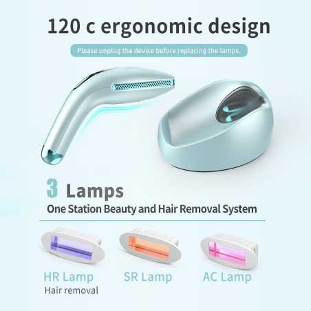 DEESS GP590: Épilation IPL 3-en-1 Douce et Définitive - Technologie Ice-Cooling pour une Peau Parfaite!