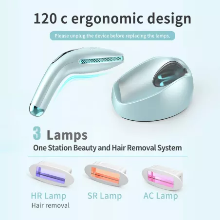 DEESS GP590: Épilation IPL 3-en-1 Douce et Définitive - Technologie Ice-Cooling pour une Peau Parfaite!