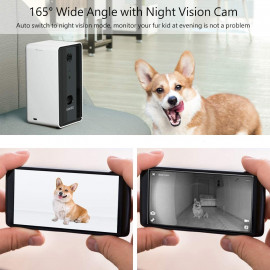 Iseebiz 1080P Pet Camera with Treat Dispenser