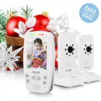 Moniteur Bébé AXVUE E662 : Vision Nocturne, Audio Bidirectionnel & Température – Votre Allié Sécurité!
