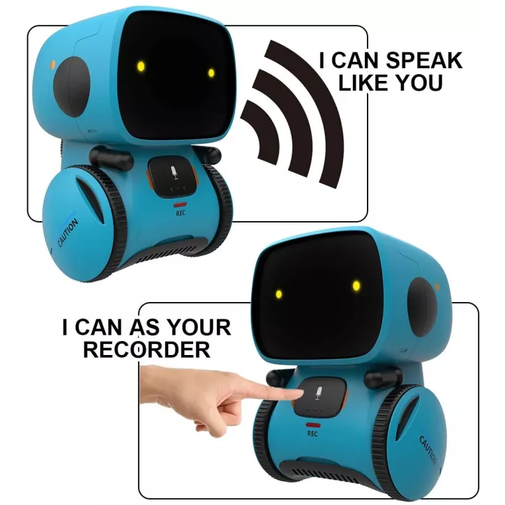 GILOBABY Robot Interactif Intelligent: Le Copain Idéal pour Apprendre en Samusant! Danse, Chante & Enregistre!